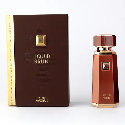 French Avenue Liquid Brun Men's EDP Cologne Spray (3 to 3.9 fl oz Range, 3.4 oz) - Vanilla Scent with Praline, Spicy Notes, Wood, Musk Base, Citrus Accents, Perfume Fragrance