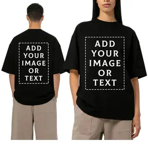 Carpesun Custom T Shirts, Double Sided Unisex Tshirts for Adults, Custom Picture Text Logo Shirt for Personalized Gifts