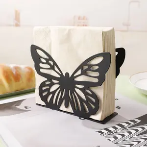 Butterfly Paper Towel Holder – Decorative Hollow Metal Napkin Rack for Tabletop, Restaurant & Home Decor