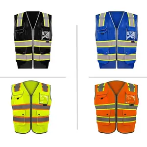FX Class 2 Hi Visibility Reflective Safety Vest with mulit pocket in various colors and sizes / ANSI RATED CLASS 2 SAFETY VEST
