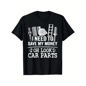 Humorous Car Mechanic Saying TShirt Displaying Automotive Garage Humor Featuring Engine and Car Parts Artwork