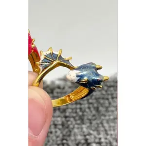 Blue  Star Dragon Adjustable Ring