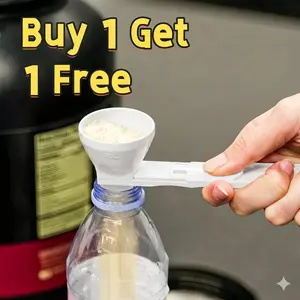 ScoopFlow Protein Funnel Scoop - 2-in-1 Fitness Accessory - Buy 1 Get 1 Free - Ideal for Protein Powder, Creatine, Pre-Workout - Durable & Portable Sliding Spoon Leak-Proof