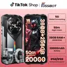 FOSSIBOT F113 Unlocked 5G Rugged Smartphone (2026) - 6.78" FHD+ 120Hz Screen, 36GB+256GB/2TB, MediaTek Dimensity 7050, 20000mAh Battery with 33W Fast Charge & 18W OTG, 64MP Night Vision, 50m Long-Range, Android 15, Outdoor Gaming Cellphone, Mobile, Dual S