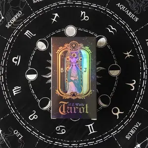 Watier Rider-Waite Full Set of 78 Cards - Beginner's Guide, Tabletop Tarot Deck & Professional Instruction Manual for Tarot Interpretation
