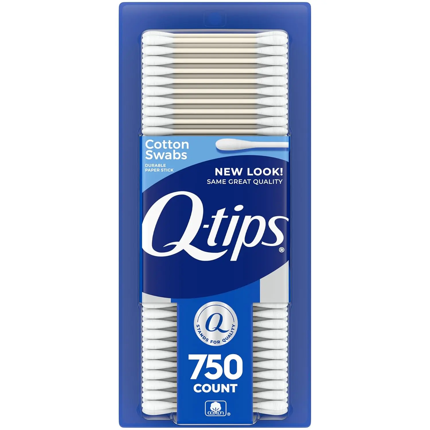Cotton Swabs for Hygiene and Beauty Care, Original Cotton Swabs Made with 100% Cotton, 750 Count Double Tipped Cotton Applicators for Makeup, Personal Care, Baby Care, First Aid and Household Use