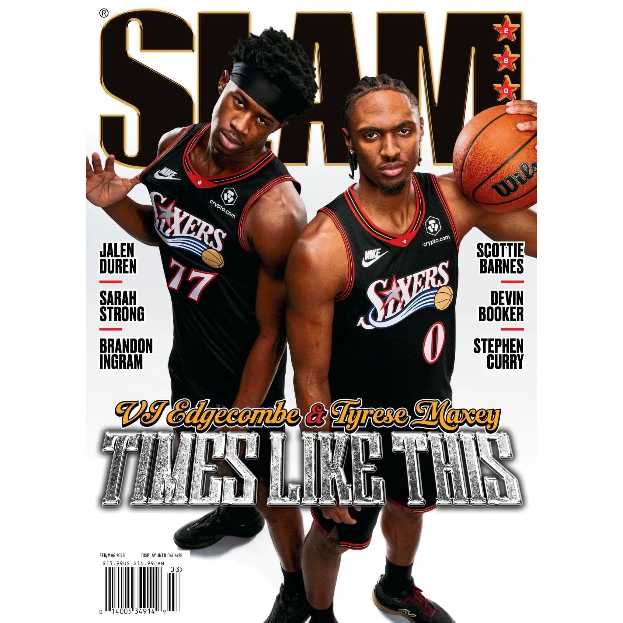 TYRESE MAXEY + VJ EDGECOMBE MAGAZINE COVER POSTER TYRESE MAXEY + VJ EDGECOMBE MAGAZINE COVER POSTER