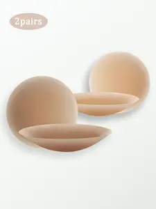 2 Pairs Of Women's Reusable Silicone Nipple Covers，Reusable Waterproof Invisible Pasties,Super Comfortable for Strapless Bras & Outfits,Present Exquisite Packaging Box ,Women's Best-selling Lingerie Pccessory,Perfect Gift for Her