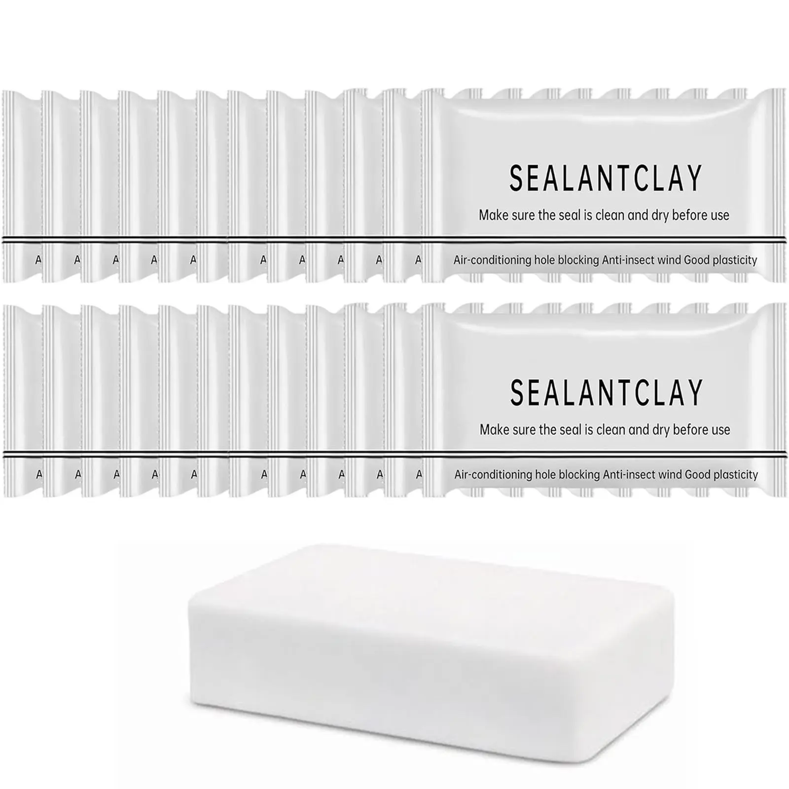 10/20PCS Eco-Friendly Sticky Sealant Clay, Quick Curing & Strong Adhesion, Waterproof Oil-Resistant Pest Control Sealant for Air Conditioner Holes Wall Cracks Pipes