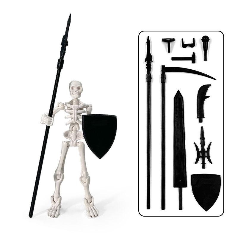 Official Poseable Skeleton Action Figure Model Kit - 20+ Points of Articulation for Halloween, Day of the Dead, Christmas Graveyard Gag Gift & Stop Motion Animation for TikTok
