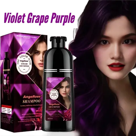 AngeRose New Violet Purple Shampoo -Instant Grey Coverage, Perfect Gift for Women & Men,- Haircare Packaging, DIY color at home