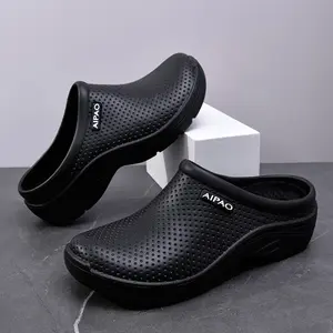 all-season outdoor shoe AIPAO Women's Multi-Functional Anti-Slip Work Clogs | Black, Comfortable & Odor-Resistant | Soft EVA Cushioning & Durable Material | Ideal for Kitchen & Restaurant Girl Footwear Black waterproof comfort Supportive Hospital