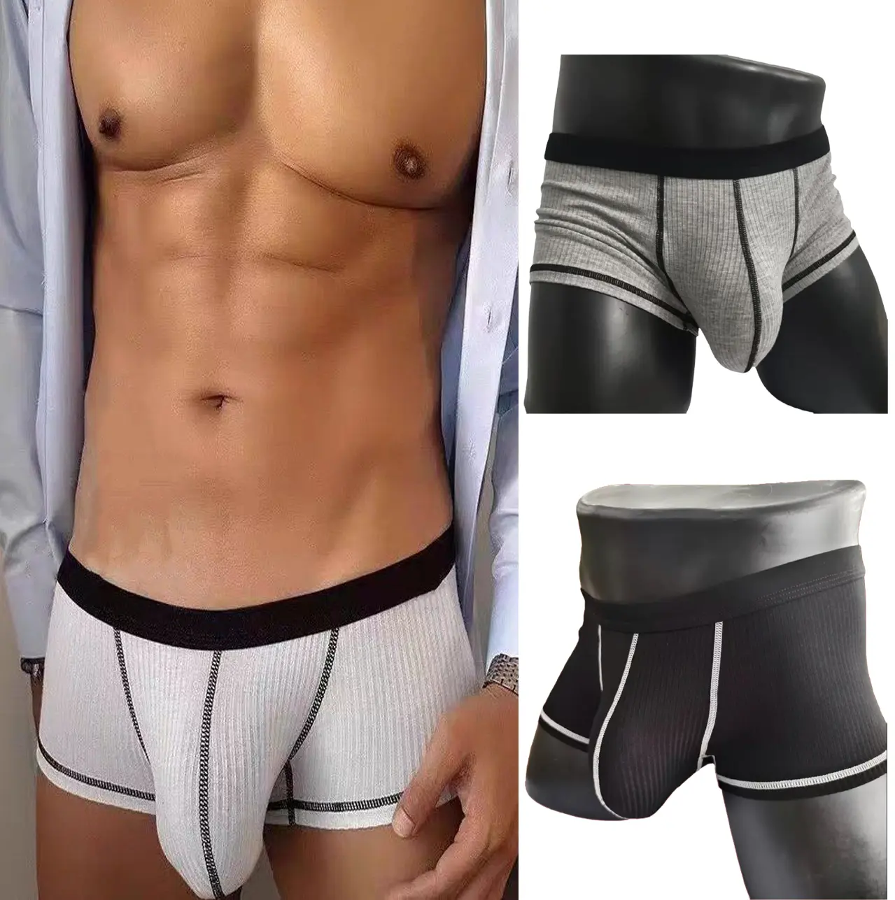 Mens High Elasticity Boxer Shorts with Pockets Outdoor Sports Running Gym Quick Dry Breathable Loose Fit Fashionable Summer
