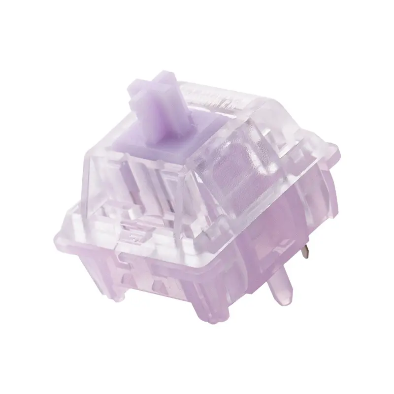 EPOMAKER Lilac Silent Tactile Switches, 100PCS for Hot-Swap Keyboards Factory Pre-Lubed  Smooth Tactile Bump  100PCS for 60%-98% boards  Reduced Clatter  Ideal for Office  Gaming & Dorm