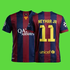 2014 15 Retro Home Away White Purple No.11 Neymar Short Sleeved Long Sleeved Soccer Jersey Top
