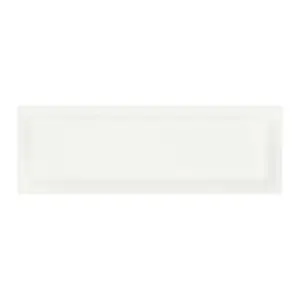 4 x 12 in. Soho Canvas White Beveled Glossy Pressed Glazed Ceramic Wall Tile