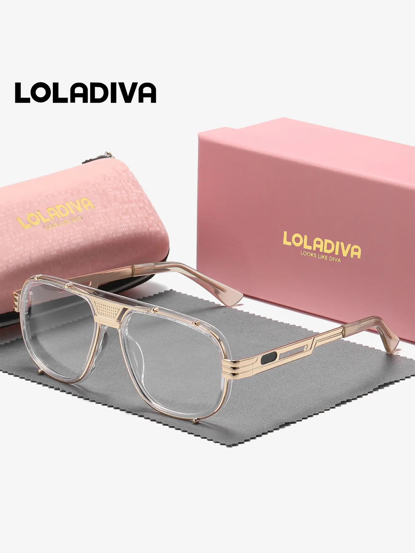 LOLADIVA 1 Pair Unisex Meticulous Craftsmanship Full Frame Plano Glasses Boosting Approachability Frog Frame Plano Glasses Trending Eyeglasses