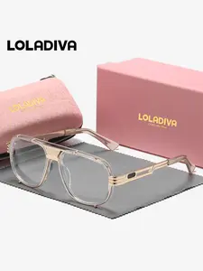 LOLADIVA 1 Pair Unisex Meticulous Craftsmanship Full Frame Plano Glasses Boosting Approachability Frog Frame Plano Glasses