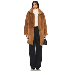 Apparis Blair Mid Length Coat in Camel