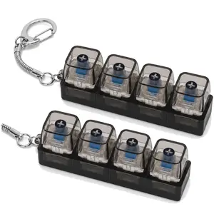 Funny Office Stress Relief Gift, LED Keyboard Fidget Keychain Toy