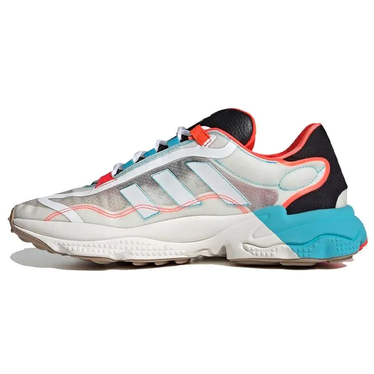 Adidas Ozweego Pure Bright Cyan Solar Red' Breathable Low Top Sneakers Unisex White Black G57953