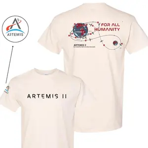 Artemis II Mission T-shirt, NASA Moon Mission Map Shirt, Space Exploration Graphic Tee, First Crewed Test Flight Lunar Orbit Apparel DA1