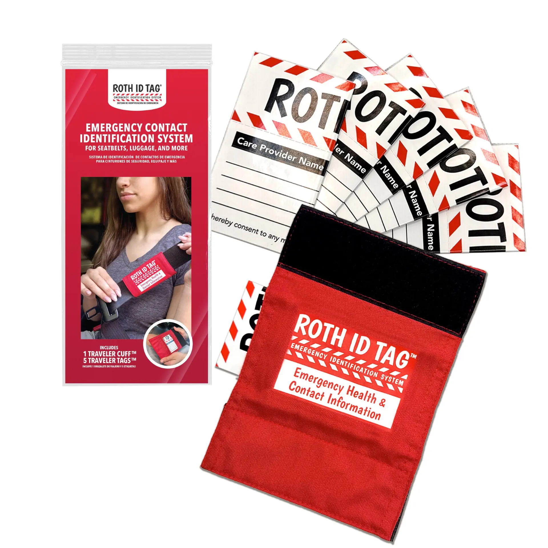 Emergency Contact & Identification System for Travel | ROTH ID TAG keeps critical information  accessible to first responders in an emergency to identify and treat patients. Emergency contacts keep families connected in emergencies.