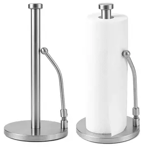 Stainless Steel Paper Towel Holder, Bathroom Kitchen Countertop Stand, Restaurant Roll Holder, Paper Towel Organizer, Convenient and Stylish