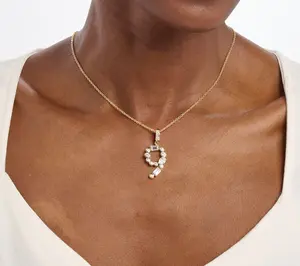 Diamonique x Lulu Frost Number Charm Enhancer, 14k Plated