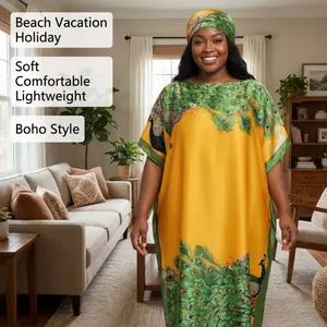 Women's Colorblock Print Long Scarf & Poncho Set, Casual Soft Comfortable Shawl for Beach Vacation, Beach Cover Ups, Fashion Accessories for Women & Girls, scarf head wrap