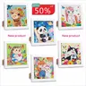 6 Pieces 6x6 inch Cute Animal 5D-3D Diamond Painting Kits, DIY Needlework Handicrafts with Diamond Art Tools, Beginner-Friendly, Thanksgiving & Birthday Gifts for Ages 8+, Home Wall Decor (Toys & Hobbies)