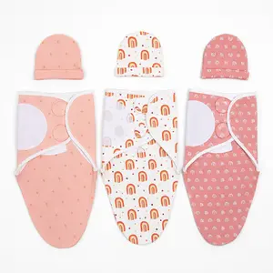 3 Pack Newborn Swaddle Blanket Set – Soft Breathable Anti-Startle Swaddles with Bib, Absorbent & Cozy Wraps for Preemie & Infant Boys & Girls Breathing Band Starter Adjustable Sleepsack Newborns multipurpose comfy bedding gift