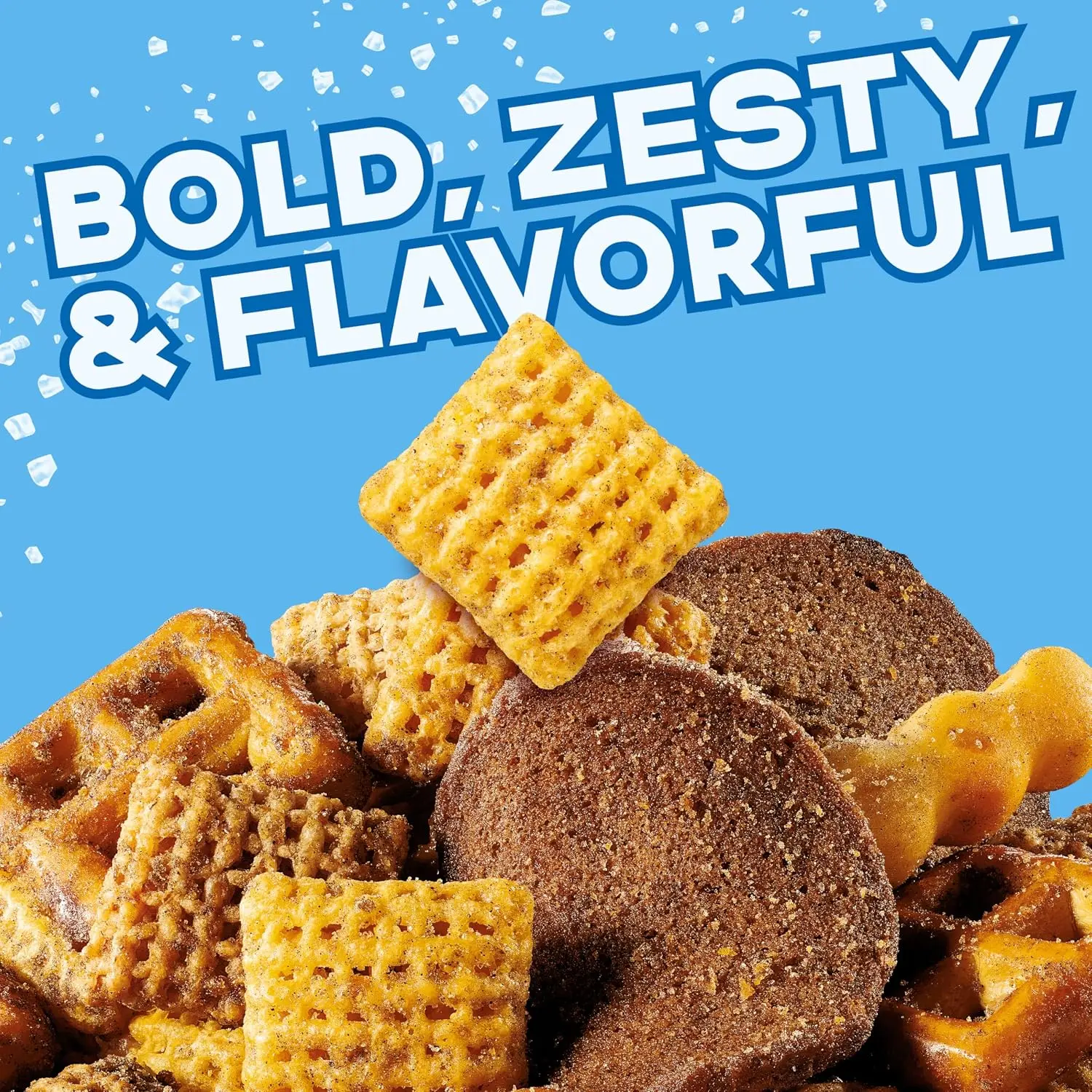 Traditional Chex Mix, Original Recipe, Family Size, 12.5 oz | Corn & Wheat Chex, Rye Chips, Squiggle Breadsticks, Pretzels, 50% Less Fat than Regular Potato Chips