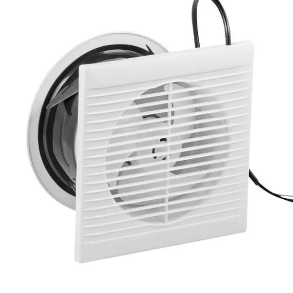 6-Inch Wall Mount Through-Wall Ventilation Fan, 110 CFM Flow AC Motor, 46dB Quiet Operation, 1486 r/min Speed, Pre-Drilled Holes, Full Accessory Set for Bedroom, Kitchen Ventilation
