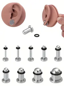 Stainless Steel Ear Gauges, Mirror Surface Cylinder Ear Plugs, Tunnel Earring Piercing Expander, Ear Flesh Fit Stretcher, Body Jewelry, Ear Accessories, Mirror Finish