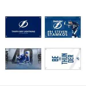 Ice hockey Tampa Bay Lightning NHL Flags Custom Camping Outdoor Garden room Bedroom Decor Party Backdrops Wall Art Family Gifts
