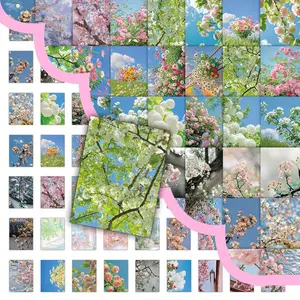 63pcs Tassel Flower Scene Series Stickers, Suitable for Faith Based Designs Such As Scrapbooks, Diaries, Laptops, Water Bottles, Cars, Etc., As Gifts with Positive Information