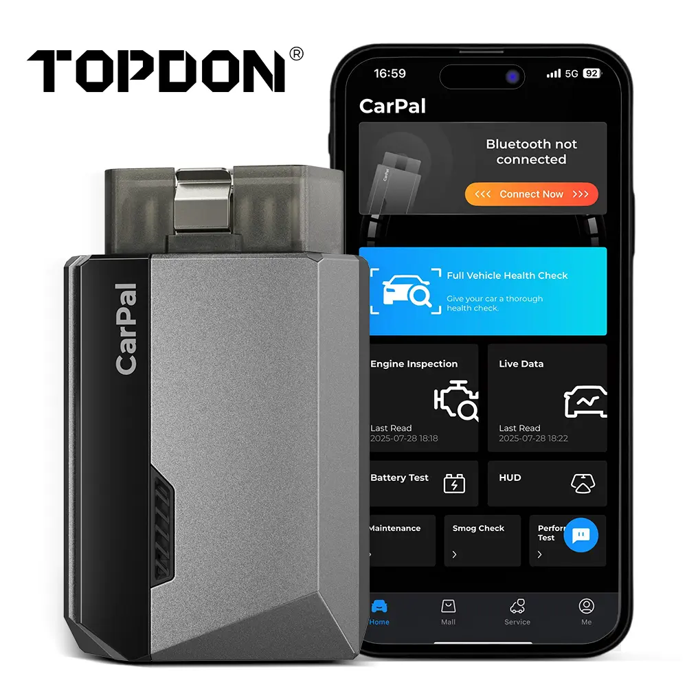 TOPDON Carpal Bluetooth OBD2 Scanner 6 Services OBDII All System Vehicles TOPDON Carpal Bluetooth OBD2 Scanner 6 Services OBDII All System Vehicles