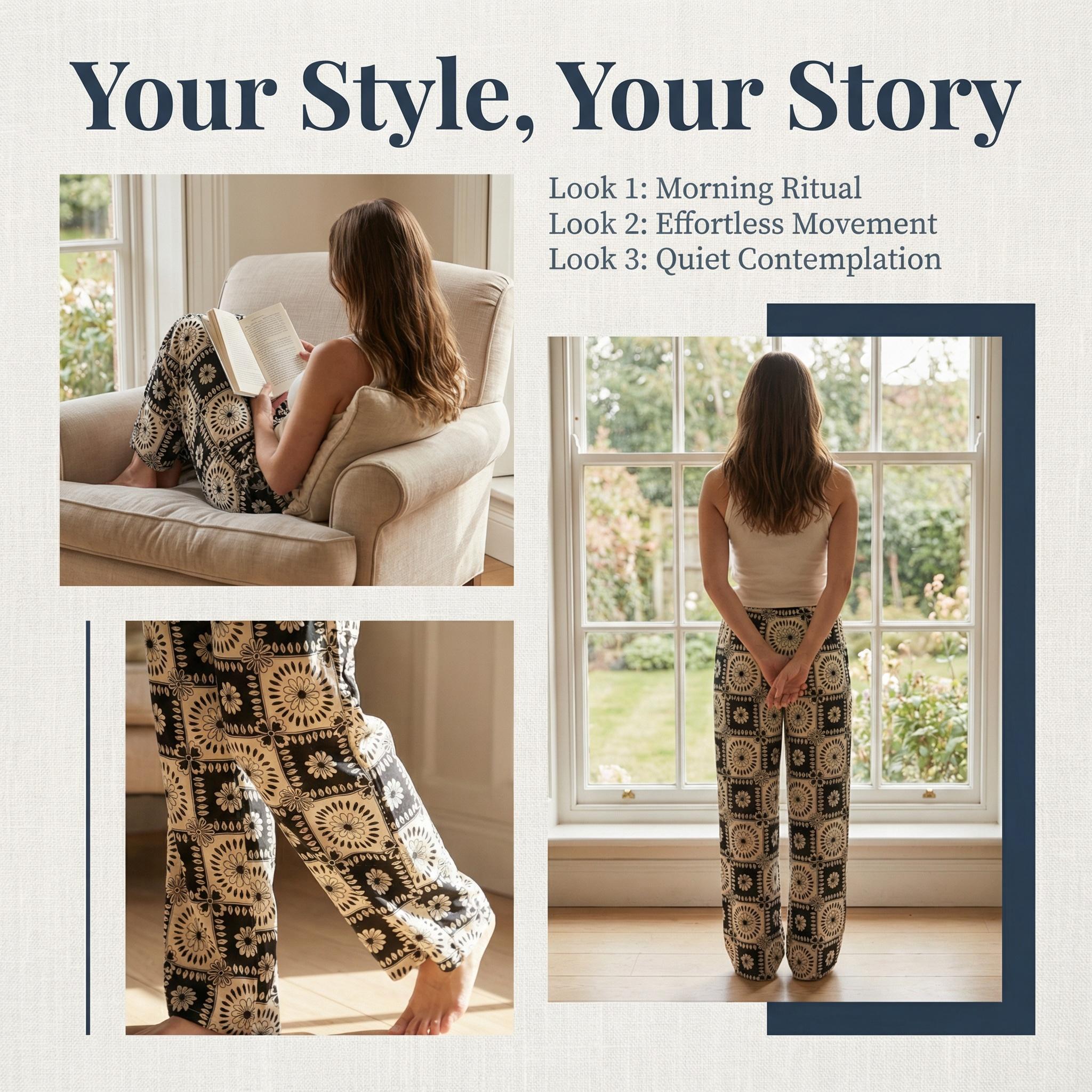 Palette Edition Comfy Loungewear Pants for Women Lightweight Summer Sports Pants Soft Loose Fit Plus Size Slow Running Casual Comfortable Bohemian Style Home Wear - Beach