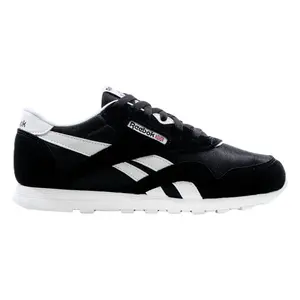 Reebok Classic Nylon Black White GS Fashion Shoes New