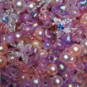 【D.P.C】Color Thems -  Acrylic DIY Beads Mix - 150ml 300ml 650ml Sizes for Bracelets Phone Charms Necklaces Hair Beads Bag Chains Earrings Rings Hair Ropes