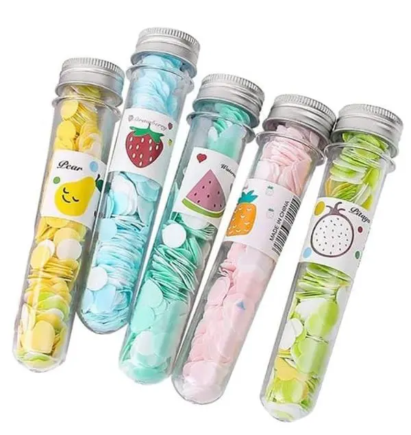 5 Box Multicolor Portable Disposable Paper Soap Confetti Soap Sheets Flakes for Washing Hand, Portable Disposable Travel Scented Bath Slice for Travel and Outdoor