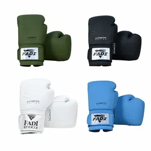 FADI SPORTS A1 Series Boxing Gloves Matte Cowhide Leather with Leather Strap Hook Loop Closure for Boxers and Martial Artists Training Gloves