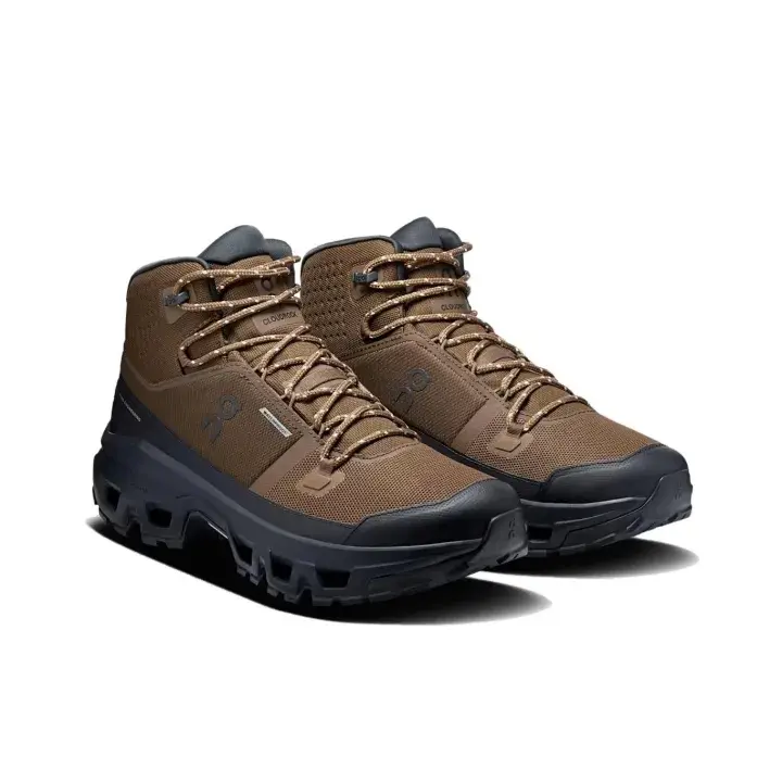 High-Top Hiking Boots - Brown Mesh Upper with Hollow Sole, Waterproof Outdoor Shoes, Non-Slip Trail Sneakers for Trekking & Camping