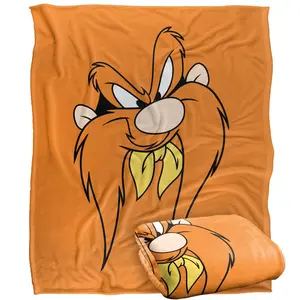 Looney Tunes Yosemite Sam Face Blanket Printed Blanket Soft Flannel Blanket for Sofa Bed Warm Lightweight for Boys Girls Adults 50 inches X 40 inches