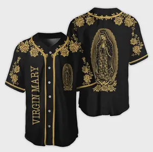 Virgin Mary Baseball Jersey Mexican Jersey Shirt Jersey For Him For Her Style Button Down