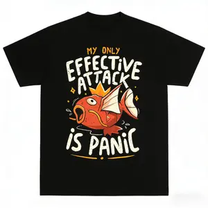 Red Fish Panic Attack Funny Meme T-Shirt | Anime Style Unisex Graphic Tee