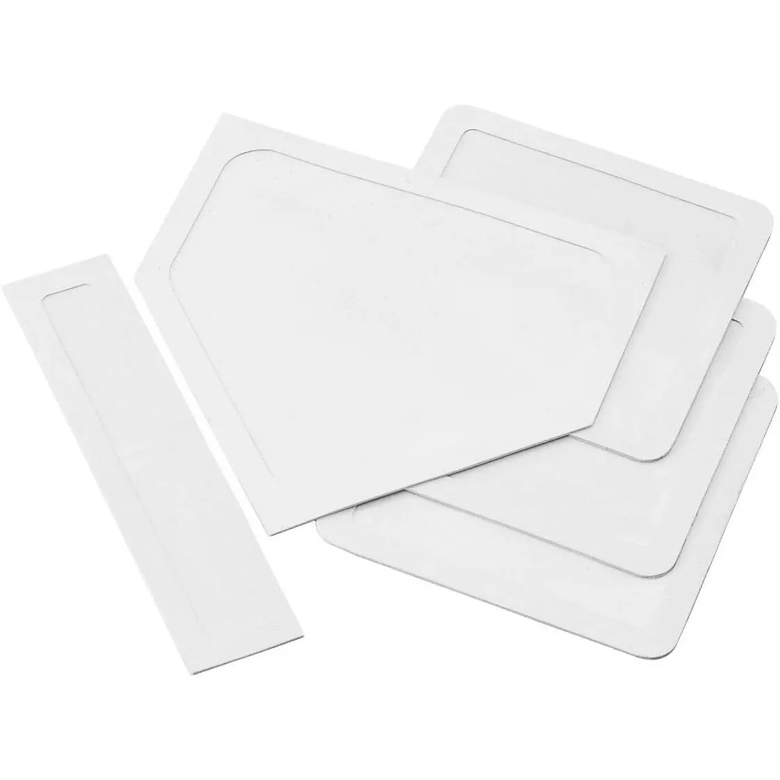 Throwdown Base Set: 5 Youth League Kids Baseball & Softball Rubber Throw Down Bases - Boys & Girls Training & Practice Equipment, White