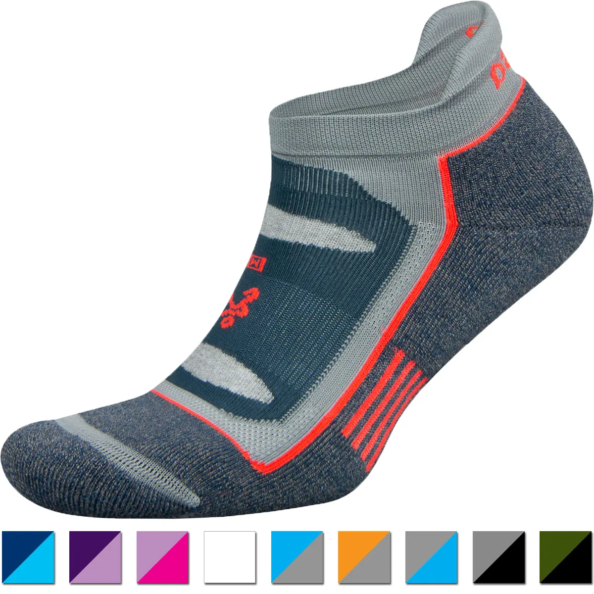 Balega Blister Resist No-Show Running Socks - S/M/L Sizes, Extra-Deep Heel Pocket, High Heel Tab
