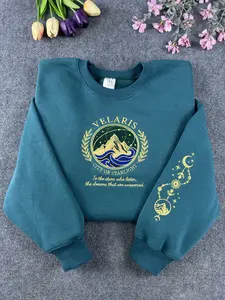 City of Starlight Embroidered Hoodie, Velaris Sweatshirt, Night Court Bookish Gift,t,SJM sweater,The Night Court Shirt,ACOTAR Shirt